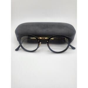 Retrosuperfuture Black and Gold Metal Round Eyeglasses 45mm 24mm 145mm Frames